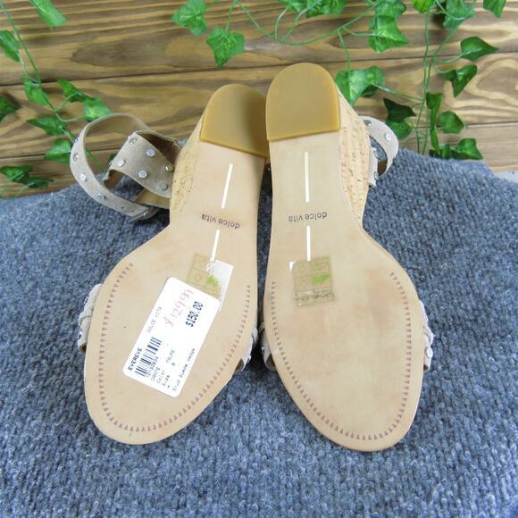 Dolce Vita Women Stud Everve Dante‎ Ankle Strap Taupe Suede 8 Medium Gently Used - Picture 7 of 7